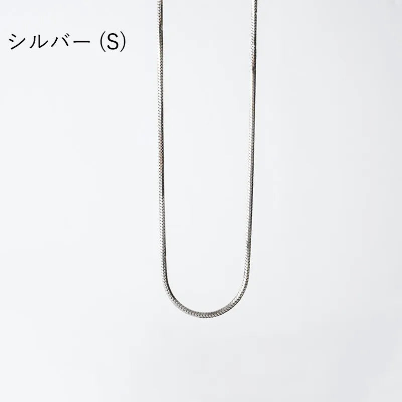 1mmスネークチェーンネックレス