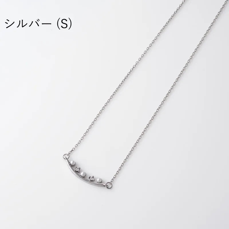 パール×ビジューネックレス