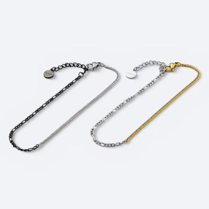 2トーンチェーン切替ブレスレット