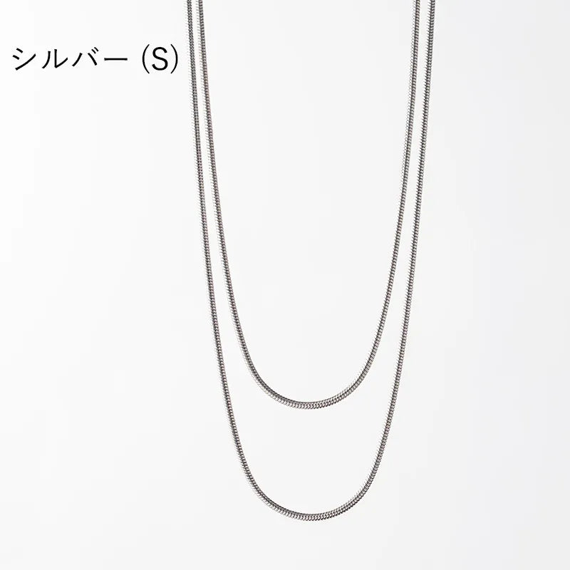 2連スネークチェーンネックレス