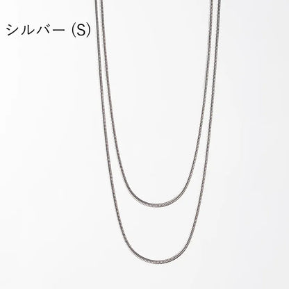 2連スネークチェーンネックレス