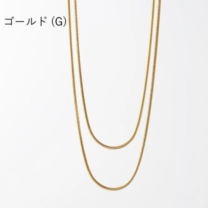 2連スネークチェーンネックレス