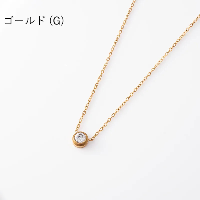 ビジューサークルネックレス