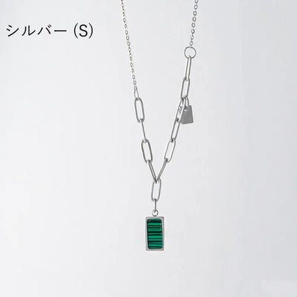 マラカイトデザインネックレス