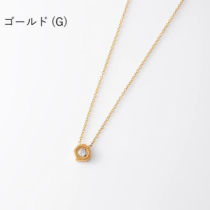 ヘプタゴンビジューネックレス