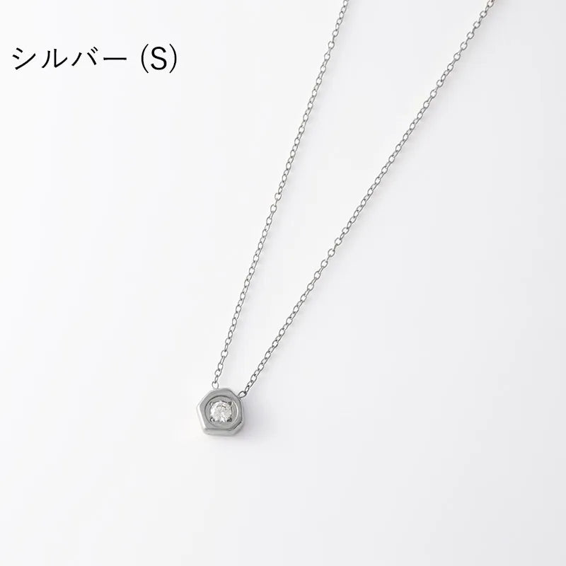 ヘプタゴンビジューネックレス