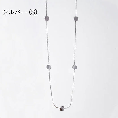 ラウンドパーツステーションロングネックレス