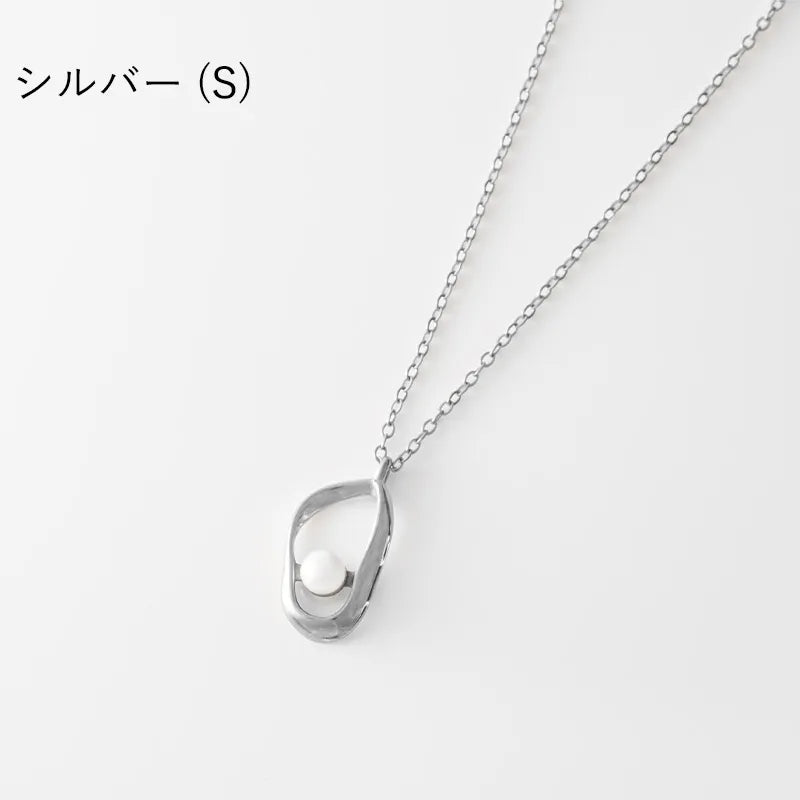 淡水パール×カーヴィーラインネックレス