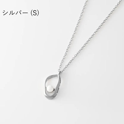 淡水パール×カーヴィーラインネックレス