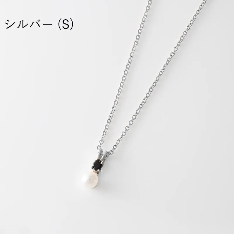 キュービック×淡水パールネックレス