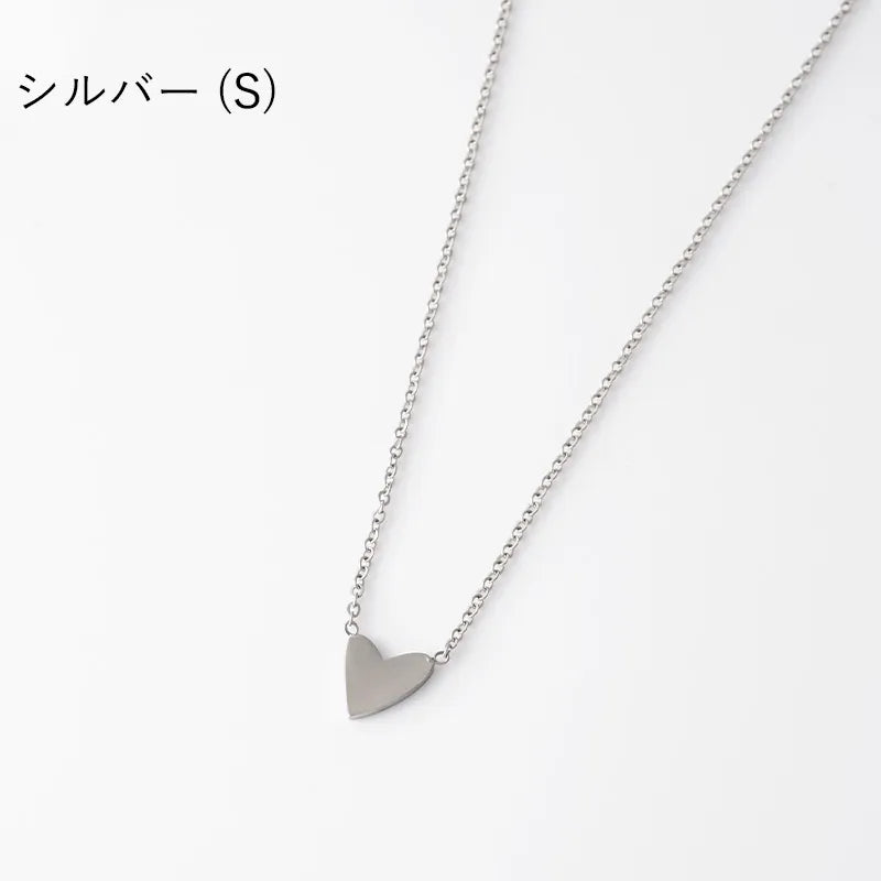 ハートプレートネックレス