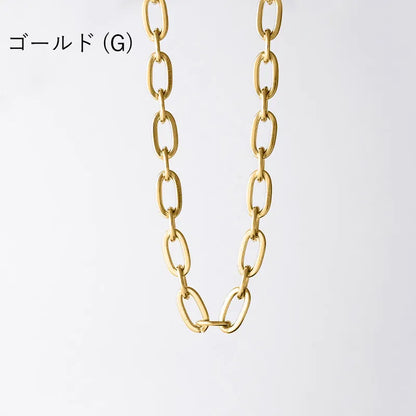 オーバルチェーンネックレス