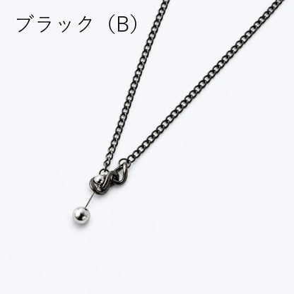 ツートーン バーベルネックレス