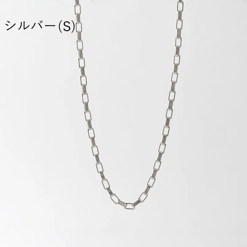 シンプルスクエアチェーンネックレス