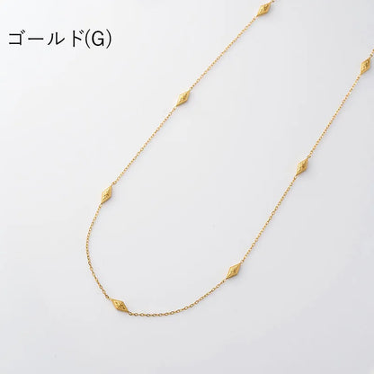 ダイヤカットデザインステーションネックレス