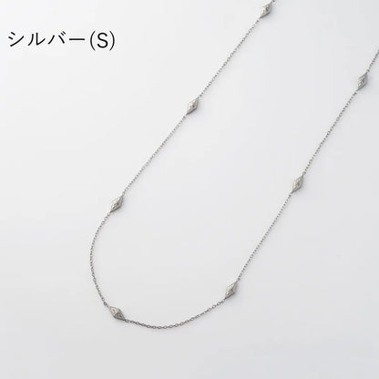 ダイヤカットデザインステーションネックレス