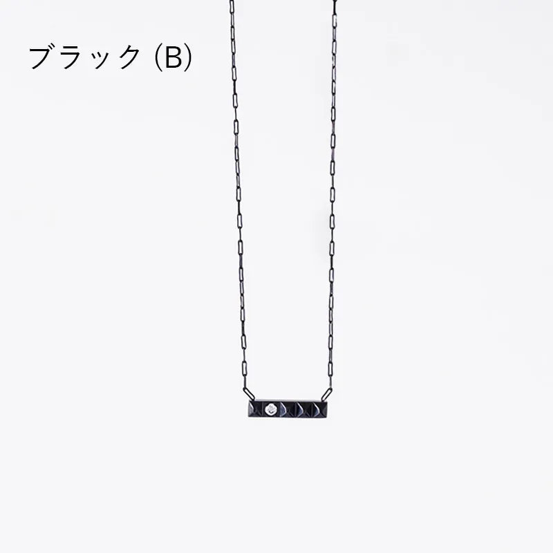 スタッズ＆ストーン バーネックレス