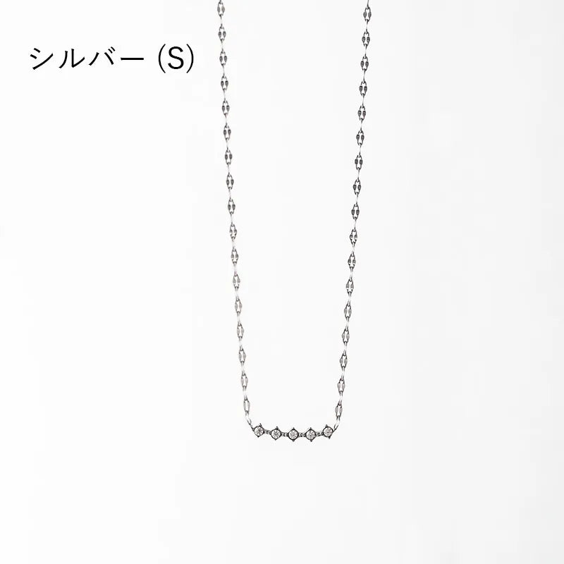 Five stones ラインネックレス