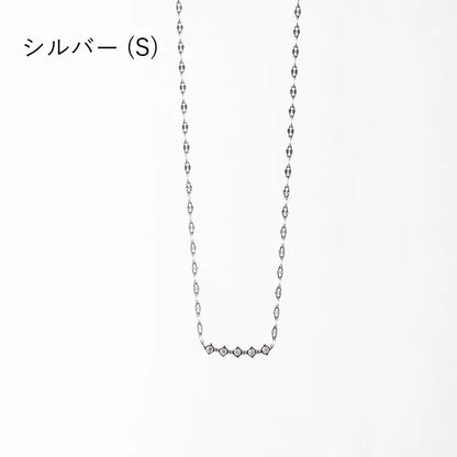 Five stones ラインネックレス
