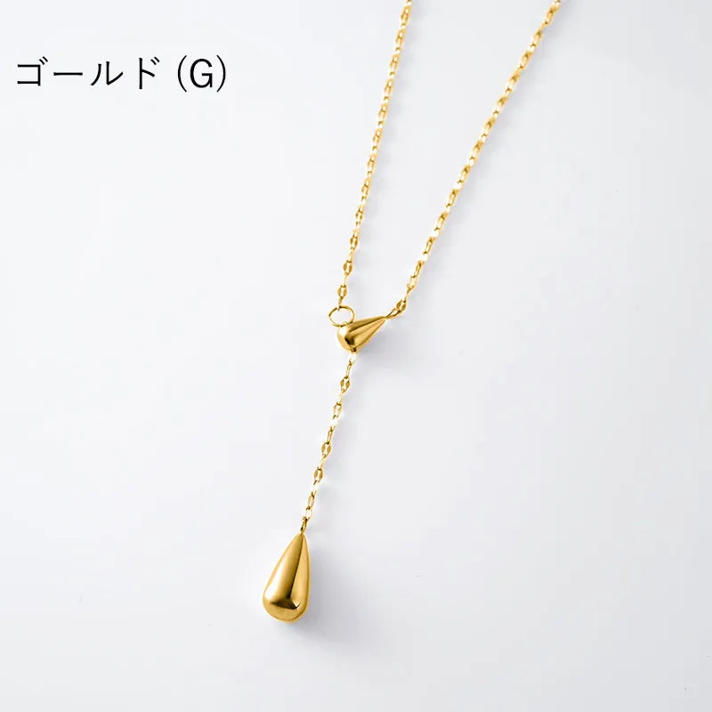 Yラインドロップネックレス