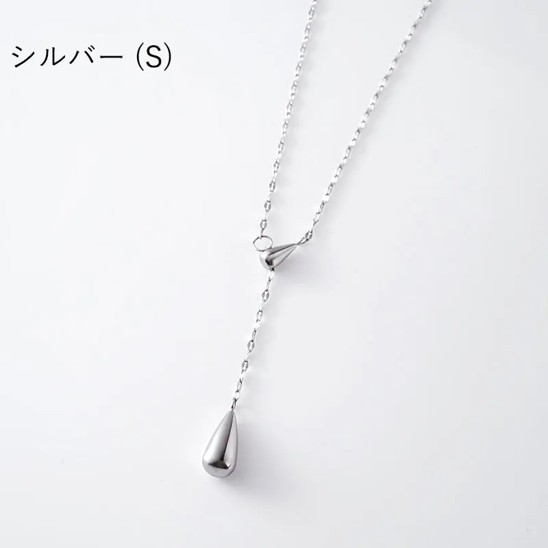 Yラインドロップネックレス