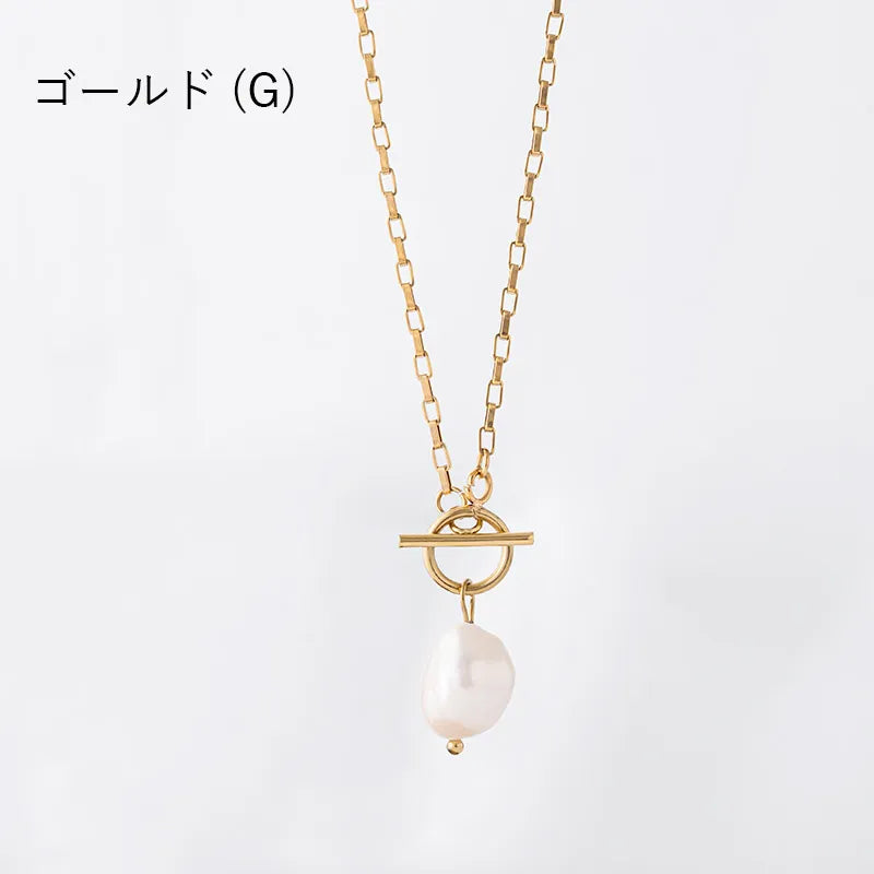 淡水パール ラリエットデザインネックレス