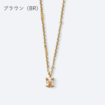 オーバルカラーストーン ゴールドネックレス