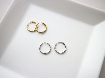 ラインストーンフープピアス・16mm