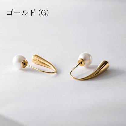 パールバックキャッチピアス
