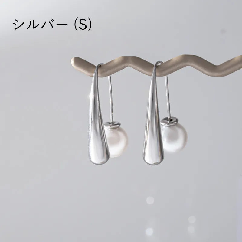 パールバックキャッチピアス