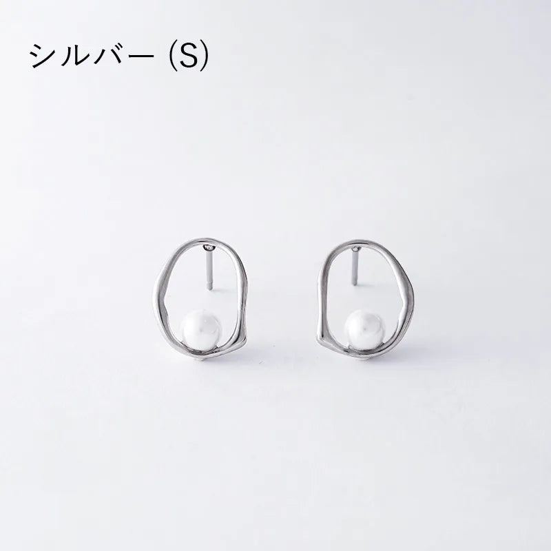 カーヴィーラインパールピアス