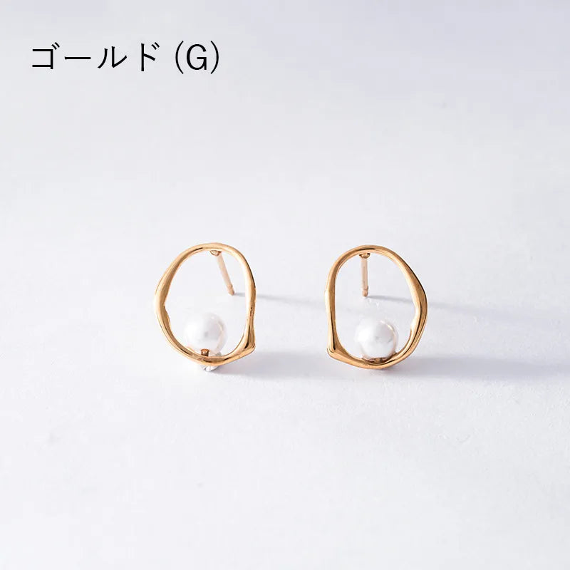 カーヴィーラインパールピアス