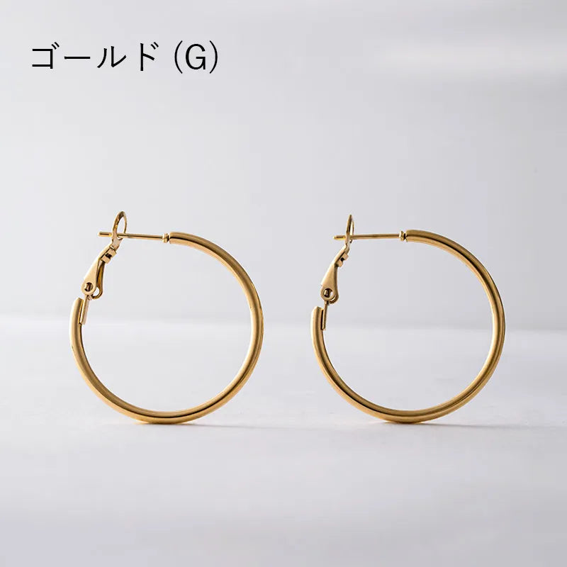 キャッチレスフープピアス・30mm