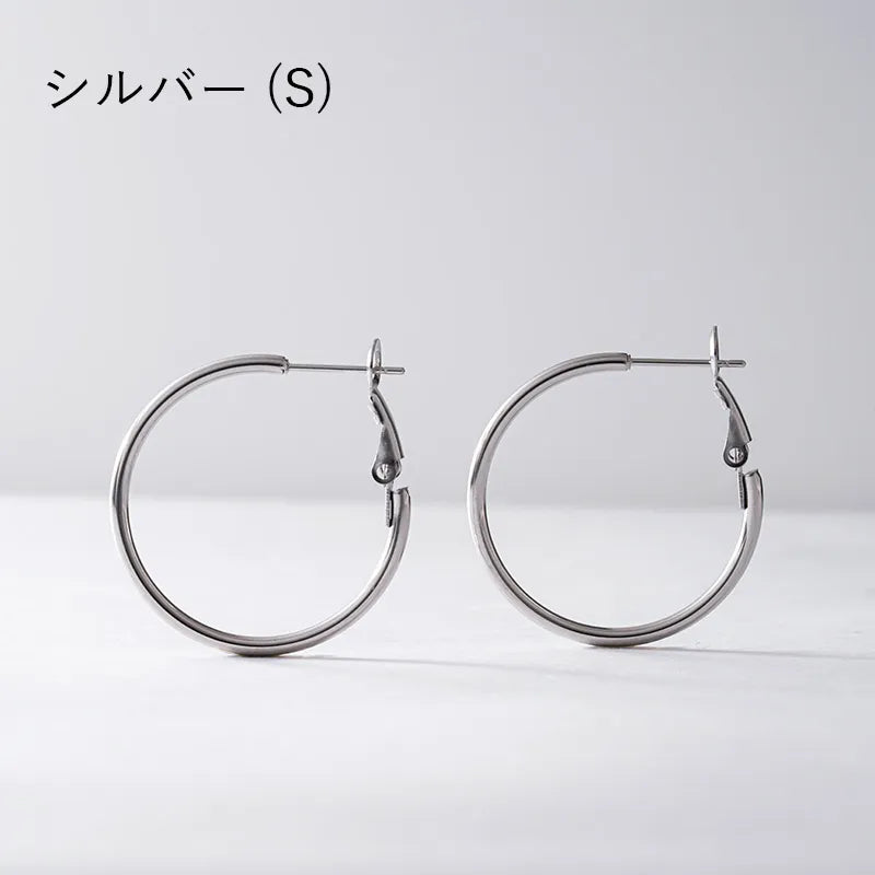 キャッチレスフープピアス・30mm