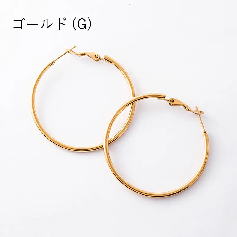 キャッチレスフープピアス・40mm