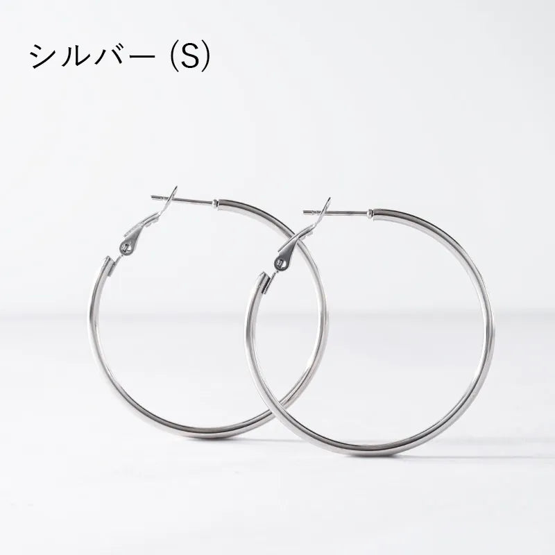 キャッチレスフープピアス・40mm