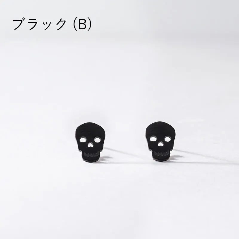スカルデザインピアス
