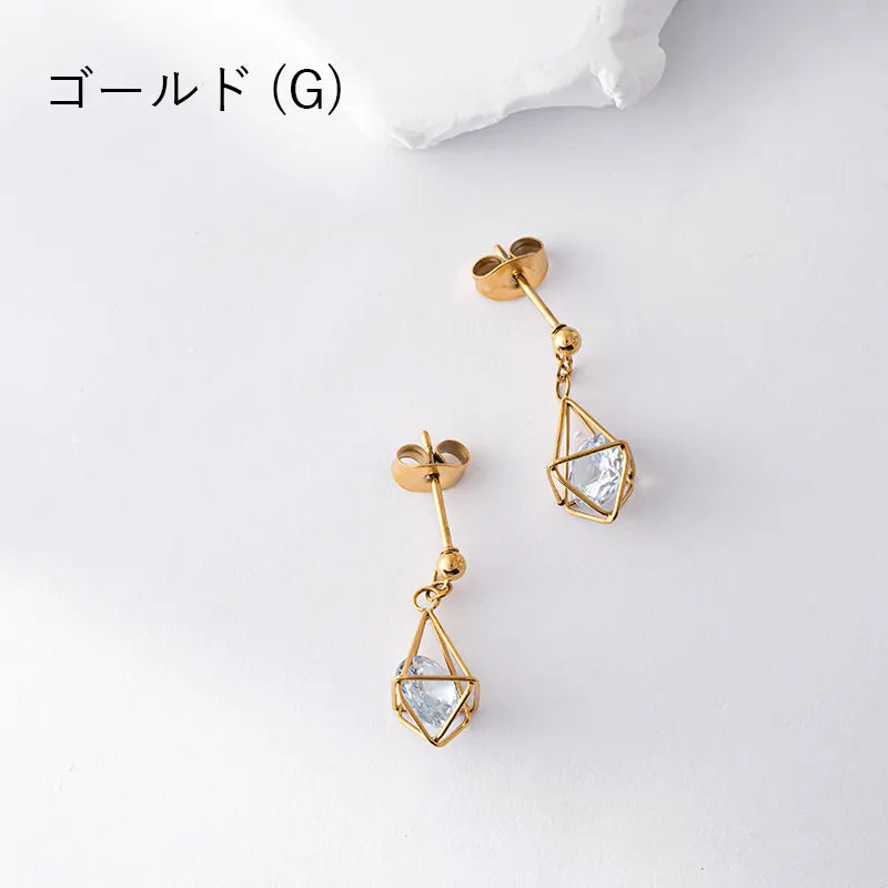 ビジュー×ケージピアス