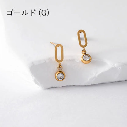 ビジューデザインピアス