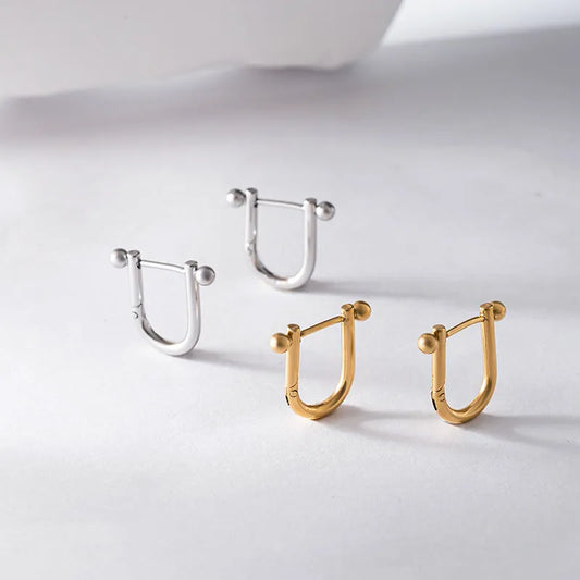 バーベルデザインフープピアス