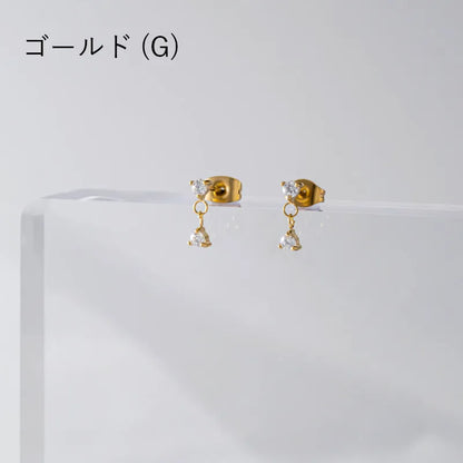 ビジューデザインピアス