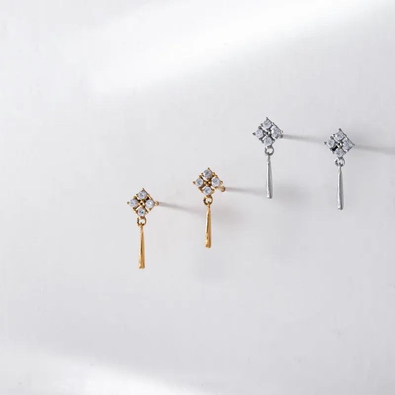 ビジュー＆スティックピアス