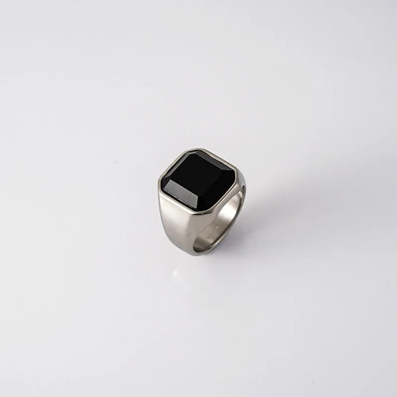 ブラックオニキスシグネットリング