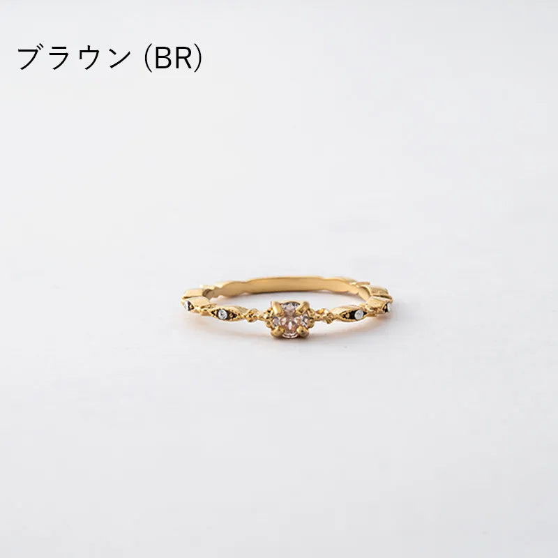 クラシカルビジューデザインリング