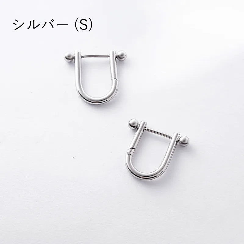 バーベルデザインフープピアス