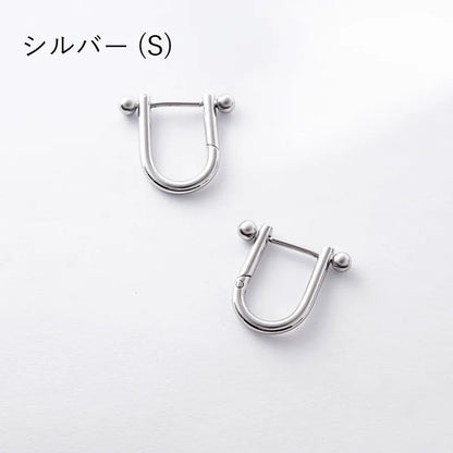 バーベルデザインフープピアス