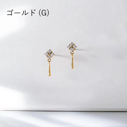 ビジュー＆スティックピアス