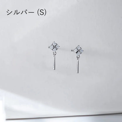 ビジュー＆スティックピアス