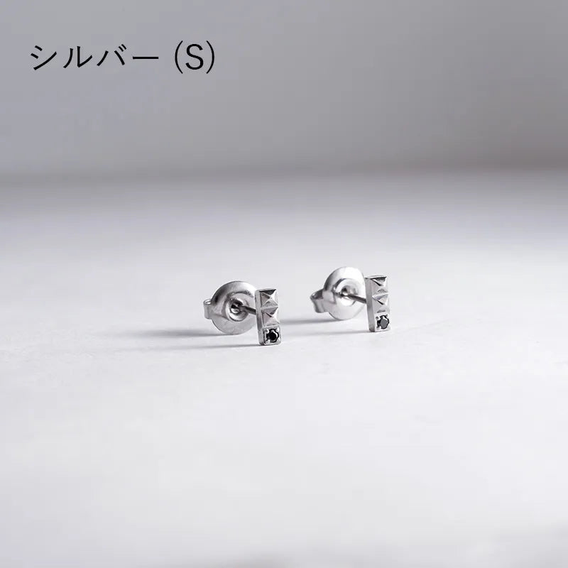 スタッズ＆ストーン バーピアス