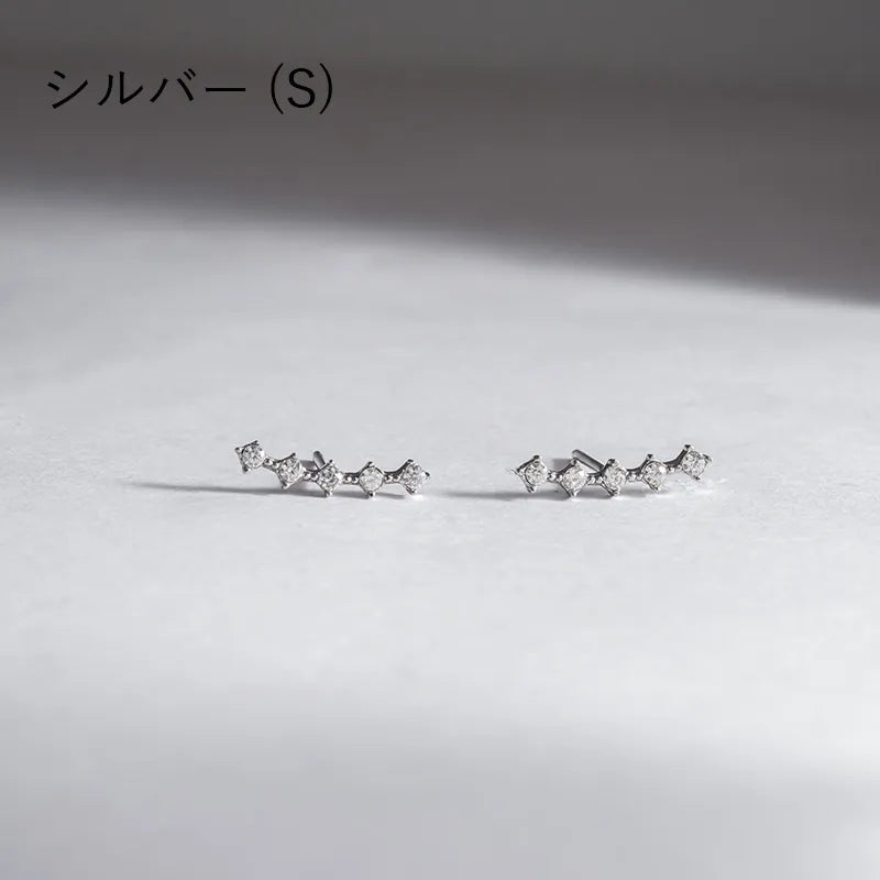 Five stones ラインピアス